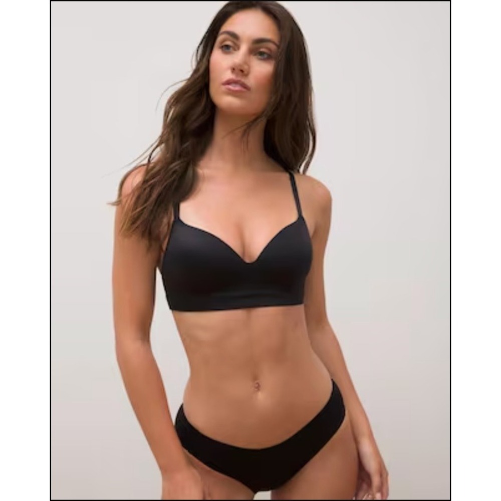 Soma Wireless Bralette Black‎ Lace Trim Comfort Everyday Bra 34D